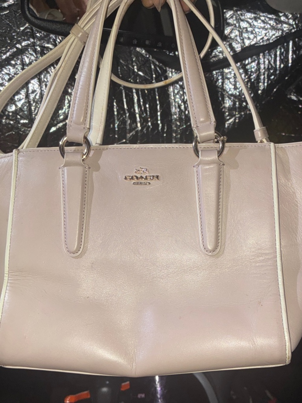 Coach Leather Tote in Pale Blush